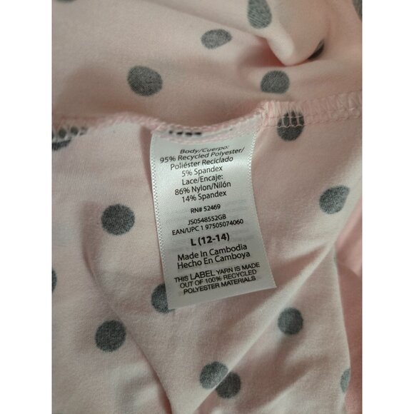 NWT Women’s Polka Dot Chemise Nightgown L (12-14) – Lace Trim Sleepwear - Picture 4 of 4